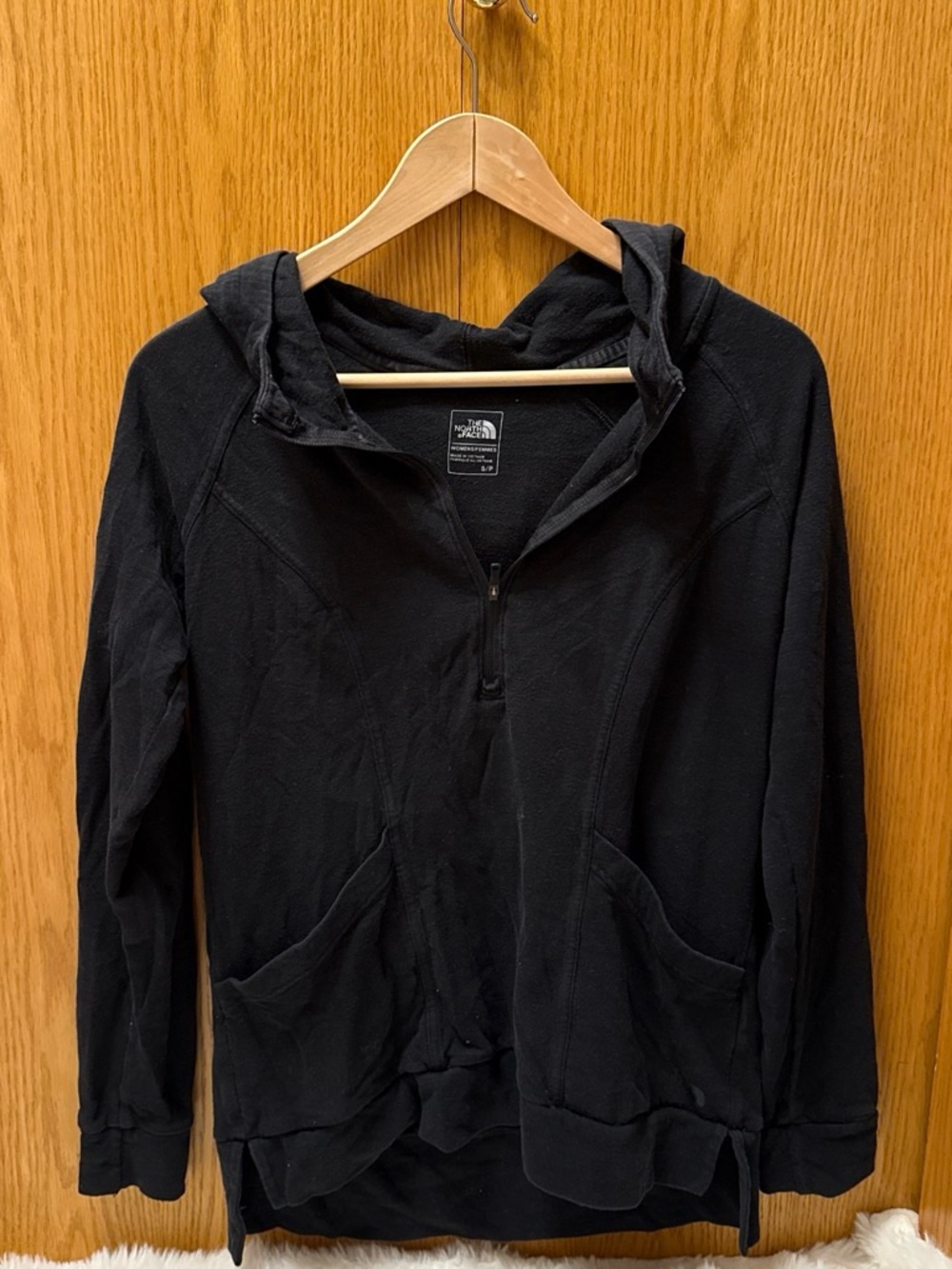 The North Face Women's Black Hooded Half-Zip Jacket